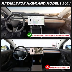 Accesorios organizadores para <span class=keywords><strong>salpicadero</strong></span>, almacenamiento magnético detrás de la pantalla debajo de la pantalla para el modelo Y Model 3 2024 a 2021 Highland - Product Image 5