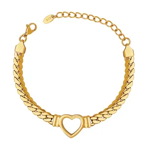 High Quality Heart Woven Chain Bracelet Stainless Steel Friendship Bracelet Jewelry