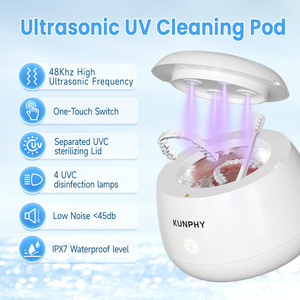 OEM IPX7 Su Geçirmez Çok Fonksiyonlu Ultrasonik UV Diş Temizleyici 200ml Paslanmaz Çelik Tanklı Elektrikli Güç Kaynağı Araç İçi ve Ev Kullanımı - Product Image 3