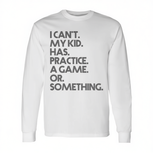 Camiseta de Manga Larga con Cuello Redondo para Mujer, Deportiva, con Serigrafía, No puedo evitar que mi hijo practique un juego o algo similar - Product Image 2