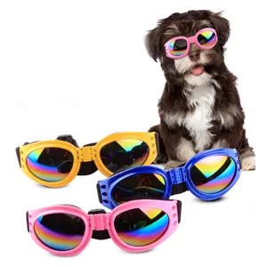 จีนขายส่งสุนัขแว่นตาสวมใส่กันน้ำสัตว์เลี้ยงพับได้แว่นตากันแดดสำหรับสุนัข