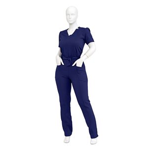 Women Summer Short Sleeved Straight Leg Pants With Bow Tie Hospital Dental Clinic Nurse <b>Hand</b> <b>Scrub</b> Unif - Product Image 5