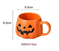 Mug à café en céramique en forme de citrouille d'Halloween pour les fournitures de fête et les cadeaux de vacances