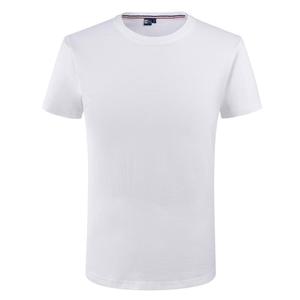 T-shirt à col rond à manches courtes en coton rouge, uniforme de travail, impression de logo publicitaire, usage quotidien - Product Image 4