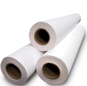 Rotolo di pavimentazione in PVC bianco lucido resistente all'acqua per installazione senza sforzo e pavimentazione per eventi - Product Image 1