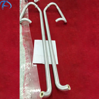 Poignée de porte battante en acier inoxydable de type L en alliage d'aluminium, personnalisable en usine, pour porte coulissante en verre Austin commerciale