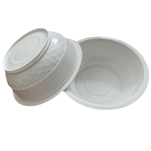 Bols en plastique anti-fuite en vrac avec couvercles – Contenants jetables robustes, écologiques, biodégradables et compatibles micro-ondes pour la préparation de repas chauds - Product Image 4