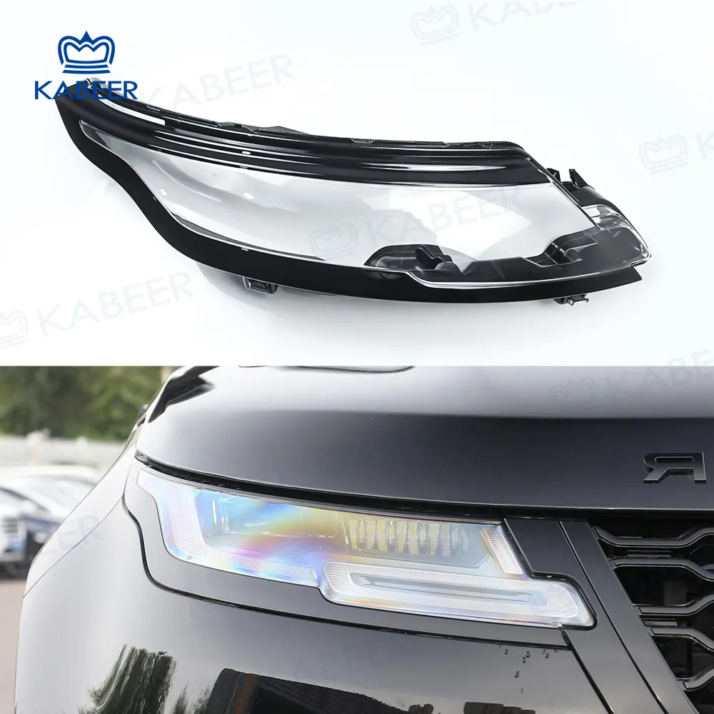 Kabeer factory Lens Cover for 2023 2024 Land Rover Range Rover Evoque Headlight Lamp Light Cover OEM restore car headlight parts