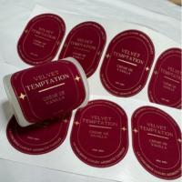 Autocollant Personnalisé pour Étiquettes de Bouteilles de Vin de Luxe en Papier Texturé, Flocage Velours de Luxe, avec Logo de Marque Personnalisable, Autocollant pour Étiquette de Parfum