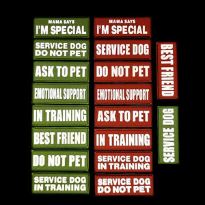 แผ่นปะติดผ้าแคนวาสแบบสะท้อนแสง ปักเลื่อม ตกแต่งด้วยเรซิ่น ใช้งานได้กับสายรัดสุนัขช่วยงาน ถอดออกได้ เป็นมิตรกับสิ่งแวดล้อม - Product Image 3