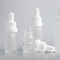 Bouteilles d'huile essentielle de 5 ml, 10 ml, 15 ml, 20 ml, 30 ml, 50 ml, 100 ml pour la distribution, flacon compte-gouttes en verre transparent givré