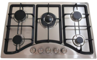 Nouveau modèle OEM/ODM d'usine de haute qualité avec 5 poêles intégrés équipés d'une cuisinière à gaz en acier inoxydable de 90 centimètres