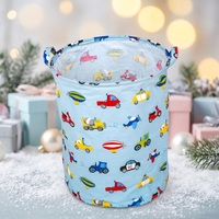 Panier à linge pliable en tissu de coton, bac à linge pour vêtements sales, panier à linge pour la crèche, bac de rangement durable et portable pour la salle de bain et la garde-robe