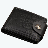 Portefeuille en cuir PU fin et court à la mode, portefeuille pour billets de 100 dollars américains