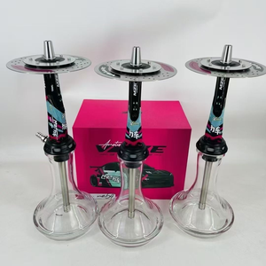 Valve Shisha Set Voiture de course en acier inoxydable Nouveau narguilé de luxe avec valve en verre Amotion Sheesha Shisha Chicha Set Valve Hookah Set - Product Image 5