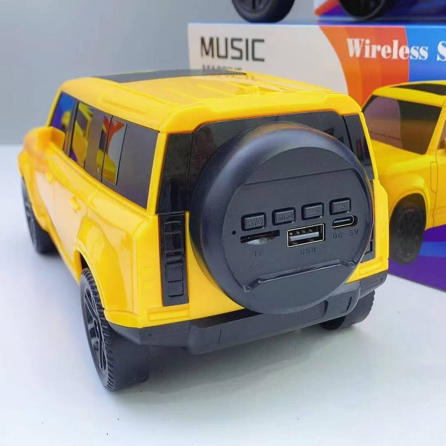 X-706 SUV Car Model Wireless Blue-tooth Speaker Support FM Radio/TF/USB Stereo Bass Woofer Gift Active BT Speaker with LED Light