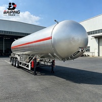 Semi-remorque citerne à gaz GPL en acier à 3 essieux avec une charge utile de 40 tonnes pour le transport de gaz de pétrole liquéfié