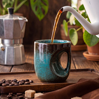 Tasses à café personnalisées de style japonais, transformées au four, en céramique, pour la maison, tasses à eau créatives, tasses de petit-déjeuner pour restaurants