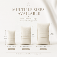Pochette cadeau en microfibre blanche avec logo personnalisé, douce, anti-rayures, anti-poussière, pour bagues, voyage, OEM, pochette en micro-suède blanc pour bijoux