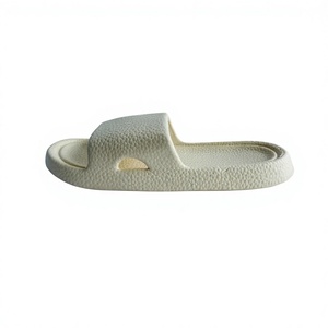 Sandalias de Mujer Ligeras con Suela de EVA de 15MM para Interiores, Color Beige Sólido, Punta Abierta, Todas las Temporadas, Parte Superior de PU - Product Image 4