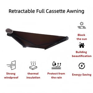 Auvent rétractable <span class=keywords><strong>électrique</strong></span> à boîte complète, auvent extérieur, cassette complète, design moderne, auvent en aluminium - Product Image 3