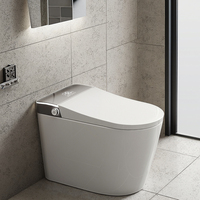 Siège de toilette intelligent populaire et économique, allongé, à poser au sol, avec chauffage, chasse automatique, double chasse, pour femmes, siphon en S, garantie 2 ans