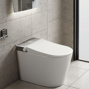 <span class=keywords><strong>Abattant</strong></span> de toilettes intelligent populaire et économique, allongé, à poser au sol, avec chauffage, chasse automatique, télécommande, double chasse, pour femme - Product Image 1