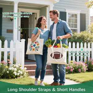 Custom Logo Reusable Grocery Farmers <b>Market</b> Bulk Canvas Shopping <b>Bags</b> for Groceries Beach Tote <b>Bag</b> - Product Image 2