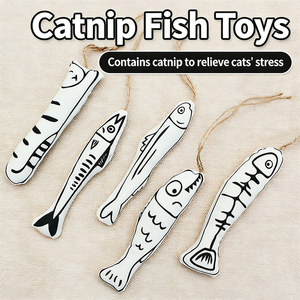 Jouet pour chat en forme de poisson à la catnip, personnalisable avec logo, vente en gros - Product Image 1