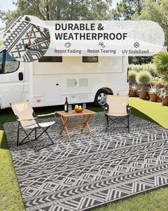 <span class=keywords><strong>Tapis</strong></span> de camping-car jacquard double face respirant, respectueux de l'herbe, pour patio, <span class=keywords><strong>balcon</strong></span>, léger et lavable - Product Image 2