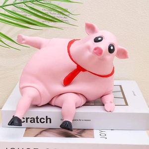 2025 Tpr <b>Squishy</b> Stress Toy Pink Cute Animal Stretch Sand Decompression Toys Fidget Stress <b>Squishy</b> Pig for Squeeze Toys - Product Image 2