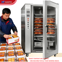 Fumoir électrique intelligent 4-en-1, fumoir, rôtissoire, vapeur sèche, acier inoxydable, pour saucisses, bacon, canard rôti, équipement de fumage