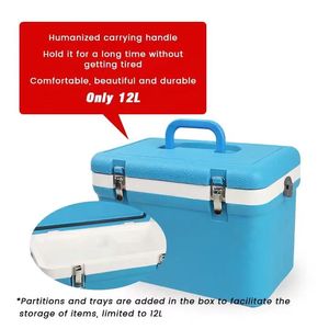 Caja de transporte de vacunas veterinarias, contenedor enfriador aislado de grado médico de 12L con asa para vacunas de ganado y aves de corral - Product Image 4