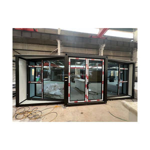 Maison conteneur contemporaine mobile, logement modulaire pour <span class=keywords><strong>gardien</strong></span> de ferme animale avec extension à double aile et panneaux sandwich - Product Image 1