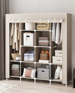 Armoire de rangement pliable en tissu pour chambre à coucher, système de rangement pliant, armoire de rangement en tissu - Product Image 4