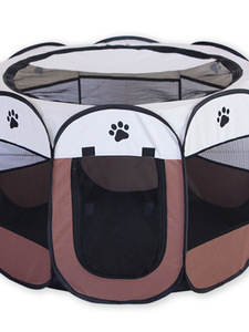 Puppy Playpen Indoor Pet Fence Breathable Scratch-Resistant Indoor Pet Safety Fence Oxford Cloth Pet Tent Button <strong>Dog</strong> <strong>Bed</strong> - Product Image 3
