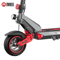 Patinete Eléctrico de Dos Ruedas ZWHEEL D3, Motor de 800W, Velocidad Máxima de 45KM/H, Plegable, Resistente al Agua, Batería de Litio, Control por Aplicación, 120kg, Todoterreno