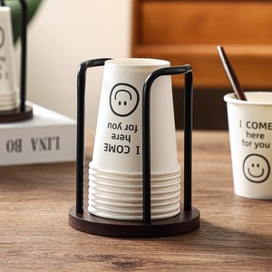 Rak Penyimpanan Meja Tunggal untuk Cangkir Kayu Sekali Pakai Berkualitas Tinggi untuk Kopi dan Teh, Pemasangan Mudah - Product Image 3