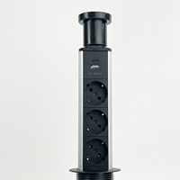 Versenkbare Pop-up-Steckdose für Küchenarbeitsplatten mit PD20W USB-C-Anschluss Versteckte Manuelle Tischplatten-Hebesteckdose