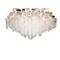 Lustre long en cristal haut de gamme de style italien, sur mesure, à hauteur réglable, pour villa, salon, hall d'entrée, table de présentation