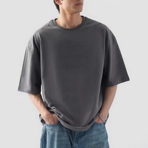 Camiseta de Algodón Extra Grande para Hombre, Estilo Minimalista, Casual, Urbano, Corte Cuadrado Premium, Camiseta Extra Grande de Alta Calidad - Product Image 1