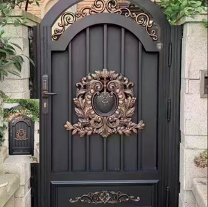 Thiết kế Châu Âu hiện đại cửa nhôm tự động rèn nhôm đường lái xe và nhà cửa với các tính năng an ninh cho khách sạn - Product Image 6