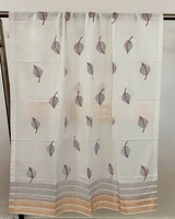 Rideaux Ondulés Imprimés à la Main de Qualité Supérieure, Taille 7 pieds, 100% Voile de Coton, Tissu Léger Tissé Personnalisable pour Hôpitaux et Cafés