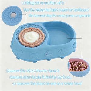 Tapis de léchage antidérapant pratique avec conception d'alimentation lente pour le soulagement du stress - Product Image 2