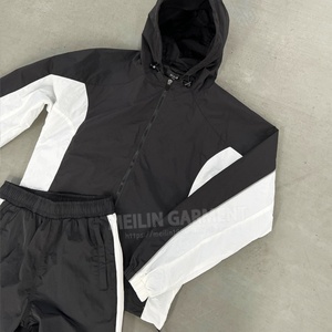 OEM Factory Custom Waterproof Nylon Lightweight Sweatsuit Jogging <b>Zip</b> <b>up</b> <b>Jacket</b> Windbreaker Tracksuit - Product Image 3