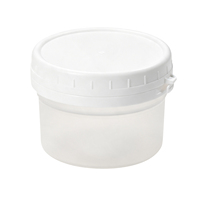 Boîte ronde givrée en PP de qualité alimentaire 120 ml 4 oz avec couvercle à clipser, pour yaourt, pouding, mousse au lait double couche, portion individuelle