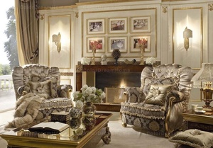 Baroque Royal <strong>Wood</strong> Carved Living Room Furniture Set Glass Display <strong>Cabinets</strong> and <strong>TV</strong> Stands - Product Image 5