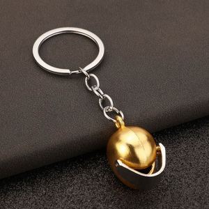 Spot Wholesale Creative Gift 3D Personality Motorcycle Helmet Metal Keychain Car AD Waist Hanging <b>Key</b> <b>Ring</b> Chain Link Pendant - Product Image 3