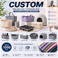 Boîte de rangement de bureau en feutre 100% polyester écologique personnalisable, organiseur de bureau multifonctionnel, OEM ODM disponible