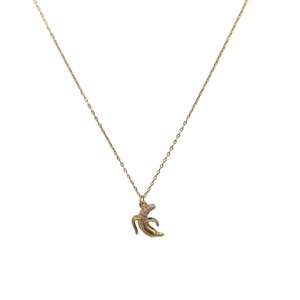 Collar con Colgante de Moda, Chapado en Oro, Acero Inoxidable 316L, Resistente y Sostenible, con Dije de Plátano - Product Image 1